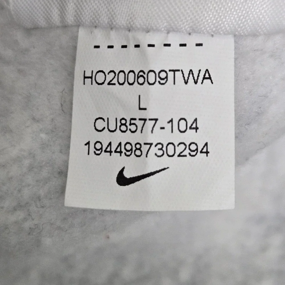 Nike Girl Sweatshirt L Blue Camouflage Cropped Fleece Swoosh‎ Logo Pullover